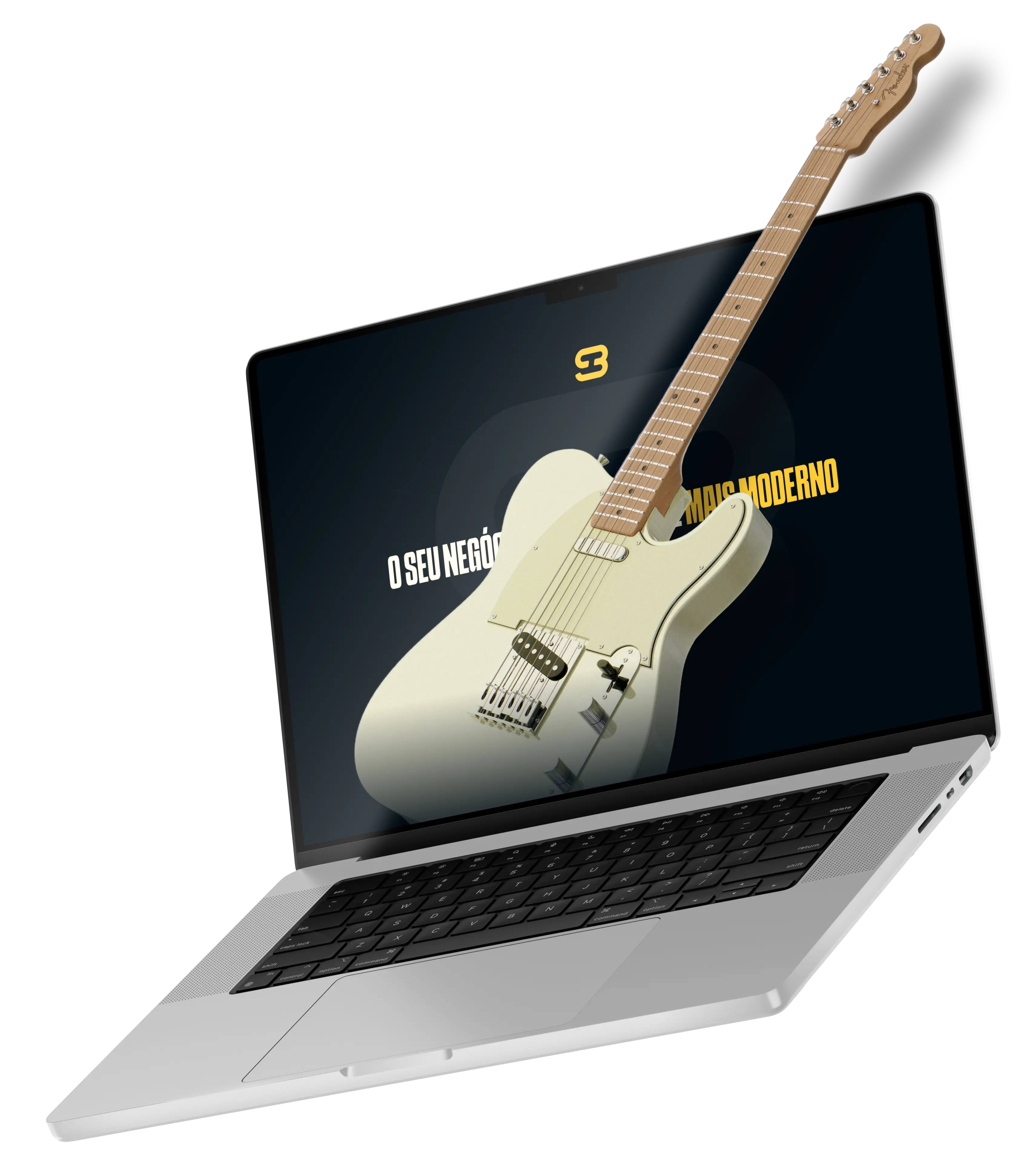 Notebook com guitarra